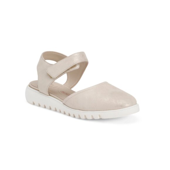 AMALFI Crema Made In Italy Leather Empoli Flats - Picture 1 of 2